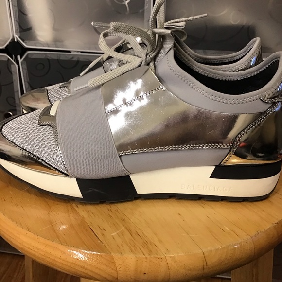 silver balenciaga shoes
